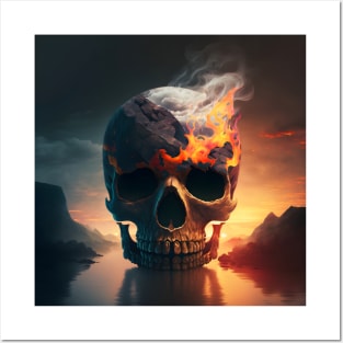 Spooky Skull Art Posters and Art